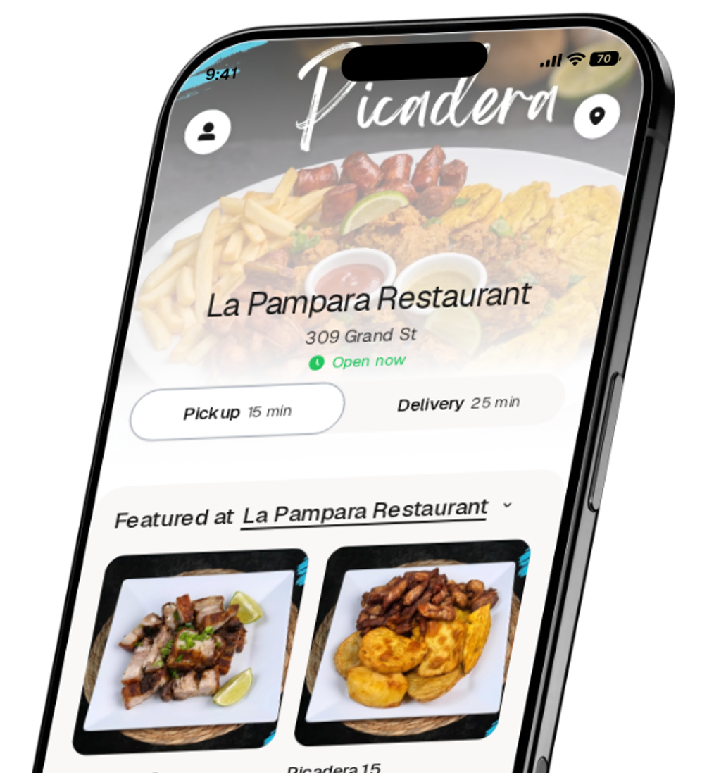 La Pampara Restaurant app preview